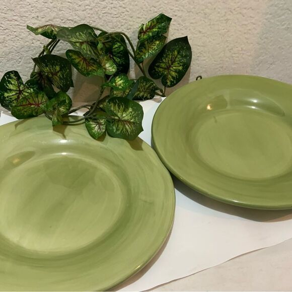 POTTERY BARN - SAUSALITO - Light Green - 12 1/4" Dinner Plate - Picture 2 of 8